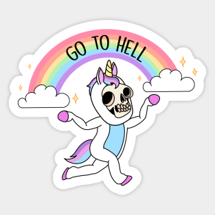 Unicorn rainbow Onesie Sticker